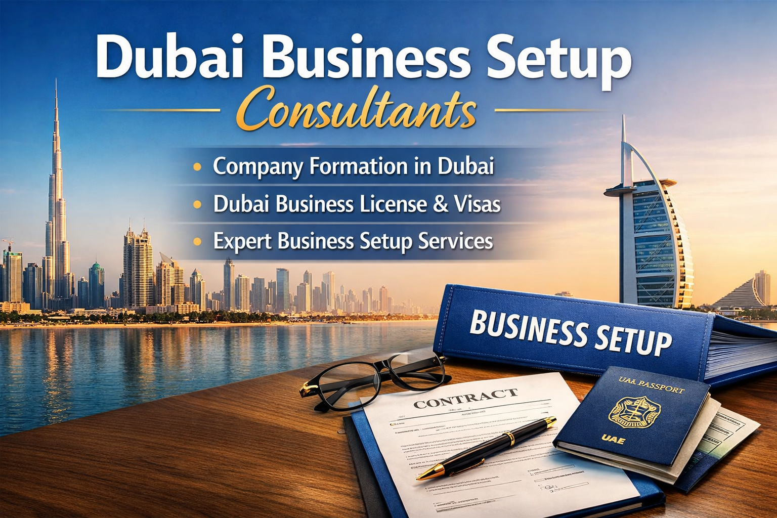 Dubai Business Setup Consultants - Best Business Setup Services in Dubai UAE. Discover the best Dubai business setup consultants. Learn how to start a business in Dubai, company formation steps, licensing costs, and expert setup services.