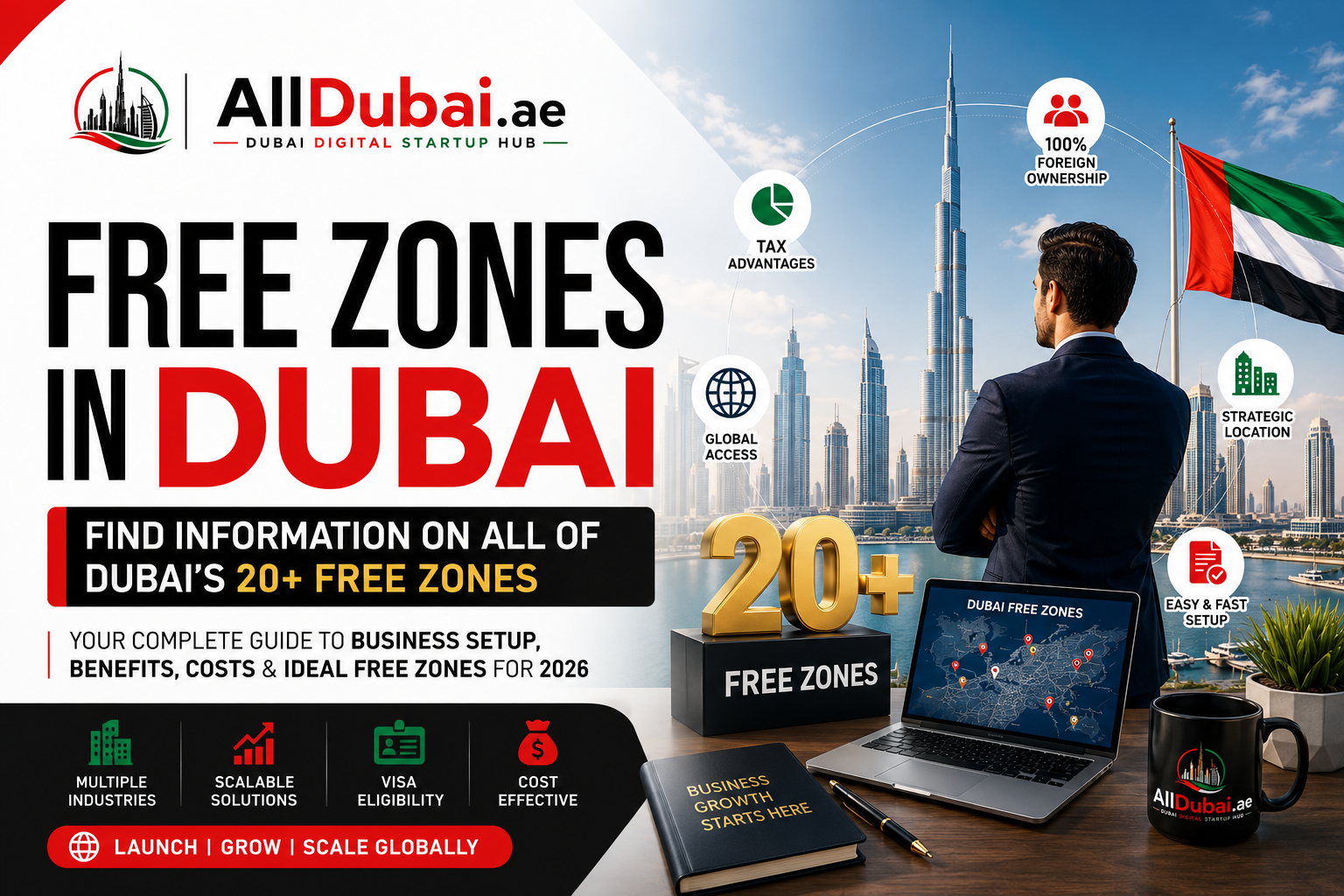 Free Zones in Dubai - The Definitive 2026 Guide to All 20+ Dubai Free Zones for Entrepreneurs, Investors, and Global Businesses